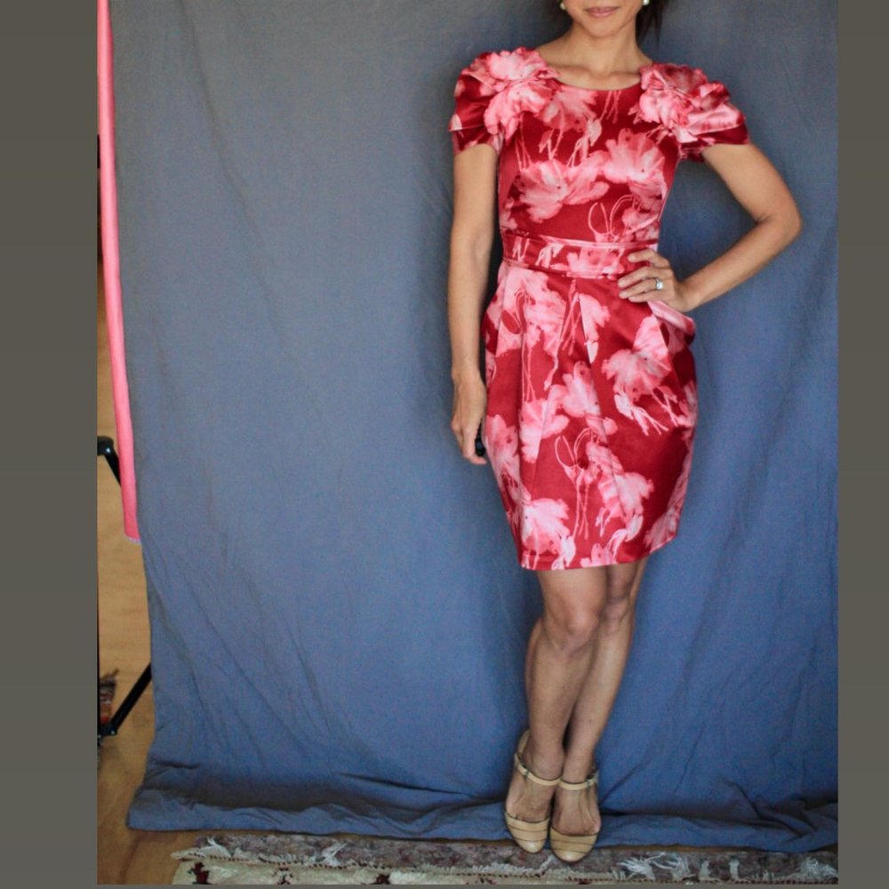 Vivienne Tam silk dress with floral decal